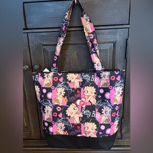 Betty Boop Black and Pink Tote Bag